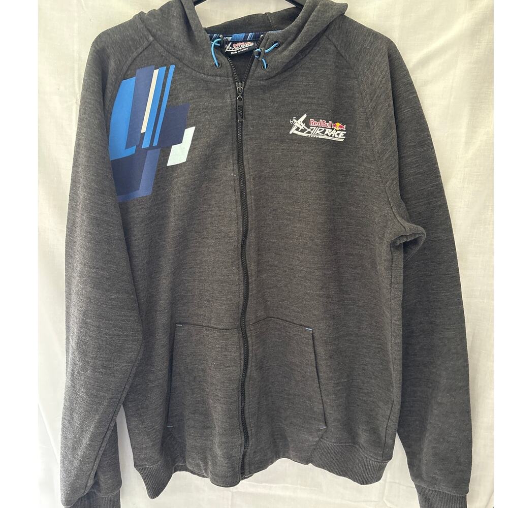 Red Bull Air Race World Championship Full Zip Hoodie Size 2XL Gray Hooded
